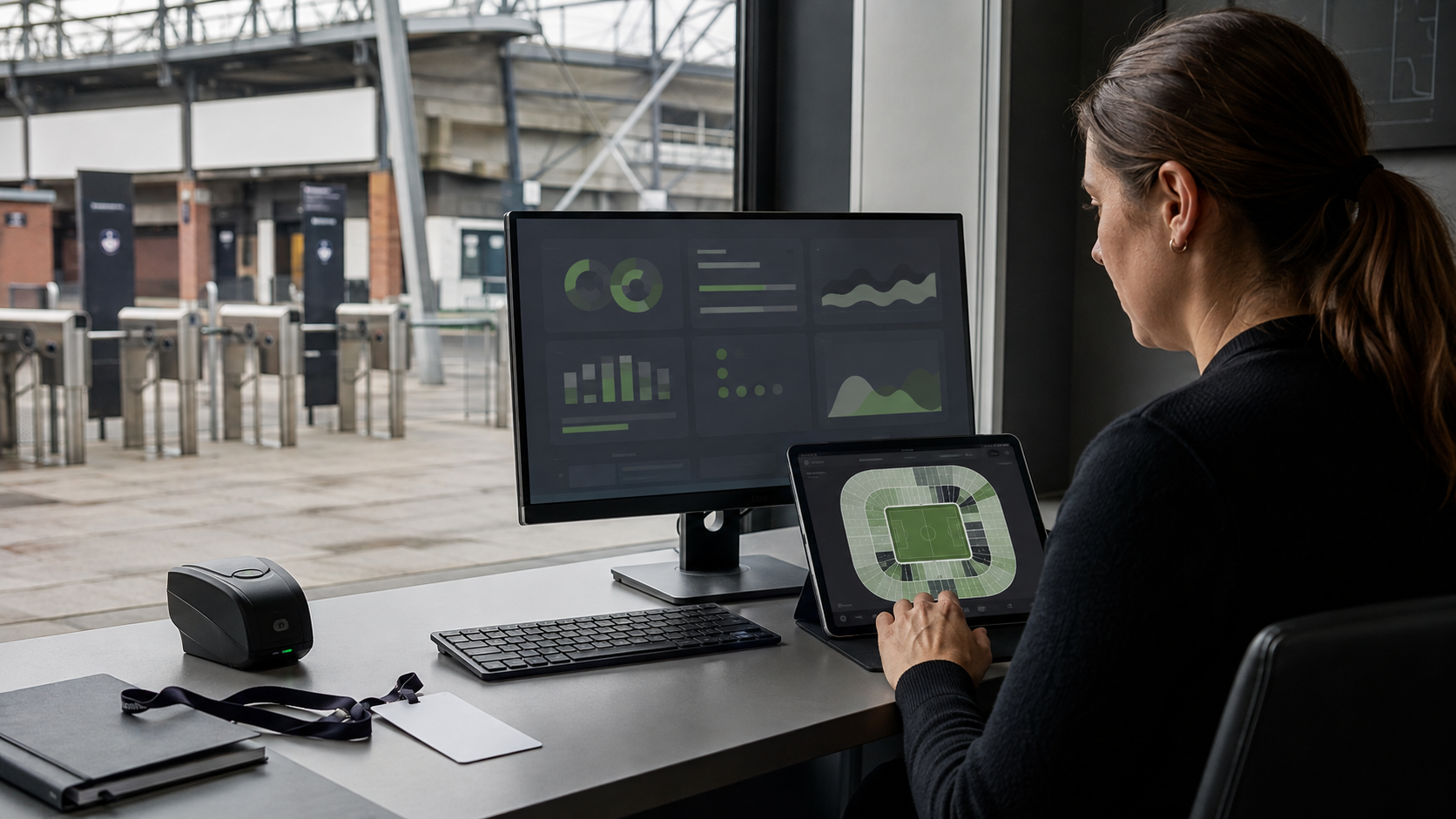 Football club analyst reviewing supporter, ticketing and stadium attendance data.